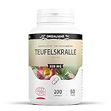 Bio Teufelskralle (Harpagophytum) - Devil's Claw - 990 MG/Tag - 200 Kapseln | Ohne Zusätze, Premium Naturprodukt