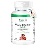 Guaranasamen Extrakt - mit Koffein & Vitamin B6-120 Kapseln - Hochdosiert - 100% Vegan – Deutsche Produktion & Laborprüfung - NutriFair | Premium & Fair