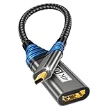 Micro HDMI auf HDMI Adapter,4K@60Hz 3D 1080P Typ D auf A Adapterkabel Unterstützt Ethernet,3D,HDR und ARC,Micro HDMI to HDMI kompatibel mit Raspberry Pi 5/4,Hero,Kameras A6300 A6400,Yoga,ODROID usw