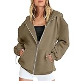 YCBMINGCAN Retourenkauf-Angebote Sweatjacke Damen Oversize Zip Up Hoodie Y2k Sweatjacke Mit Kapuze Pullover Oberteile Kapuzenpullover Winter Elegant Herbst Sweatshirts Sweatshirtjacke Kapuzenjacke
