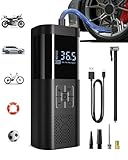 SERVOMASTER Elektrische Luftpumpe, Tragbare Akku Fahrradpumpe mit alle ventile, Akku Kompressor für Fahrrad und Auto, 150 PSI, Wiederaufladbare Reifenpumpe für Fahrrad, E-Bike, Auto, Motorrad, Bälle