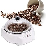 Elektrischer Kaffeeröster Maschine Mit Timing Backmaschine Für Den Haushalt Kleiner Trockner Für Trockenfrüchte Geeignet Zum Backen Von Kaffee, Getreide, Samen, Bohnen, Erdnüssen(White)