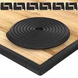 Hoffenbach Kantenschutz Baby aus Schaumstoff – 6,2m Tischkantenschutz & 12x Eckenschutz – Tischecken Kindersicherung – Selbstklebender Schutz für Kinder, Bett, Fensterbank & Schreibtisch – Schwarz