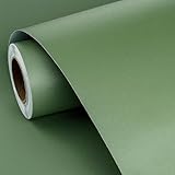 FunStick 40CM×6M Tapete Uni Grün Selbstklebend Folie Möbel Küchenschrank Möbelfolie Grün Tapete Wohnzimmer Schlafzimmer Abwaschbar Tannengrün Klebefolie Wand Tischplatte Schrankpapier Küchentapete