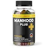Manhood Plus Gummies | Für mehr Leidenschaft zu zweit | Ausgewählte Rohstoffe wie Maca und L Arginin | Inhalt 60 Gummies