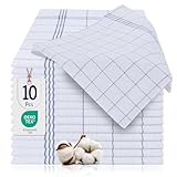 BARBONS Geschirrtücher 10er Set - Baumwolle 50x70 cm - Oeko-TEX Zertifiziert - Küchentextiliensets Trockentücher Küchenhandtücher Küchentücher Geschirrhandtücher Waschbar bis 90 C Blau