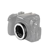 4/3-M4/3 Objektivadapter, elektronischer Objektiv-Autofokus-Adapter, kompatibel mit OLY-mpus/Pa-nasonic 4/3 Objektiv auf M4/3 Mikrokamera (Schwarz)