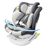 Miophy I-Size 360°drehbar Kindersitz, Gruppe 0+1/2/3, 0-12 Jahre, 40-150 cm, Baby Autositz mit isofix