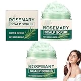 Rosmarin-Kopfhautpeeling-Peeling, Haarpeeling-Shampoo zur Reinigung und Pflege, sanftes Peeling-Reinigungsmittel, fördert das Haarwachstum und beugt Haarausfall bei dünner werdendem Haar vor (2psc)