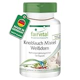 Fairvital | Knoblauch Kapseln mit Mistel + Weißdorn - 120 KMW Kapseln - HOCHDOSIERT - VEGAN