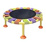 Silent Bounce Trampolin – 75 kg Tragkraft, robustes Sprungbett, kompaktes Heimtraining, Fitness-Trampolin, niedrig stabiles Workout-Trampolin für Erwachsene, zum Spielen von Kindern