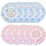 10 Stücke Duschhaube Damen Elastische Duschkappe Wasserdichte Duschhauben Wiederverwendbare Dusche Kappen für Frauen Damen Salon