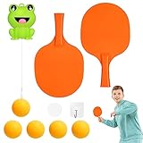 Flintronic Tischtennis-Trainer-Set, Verstellbarer Hängendes Tischtennis, Tischtennis Trainer Kinder, Indoor-Tischtennis mit Klebehaken für Kinder