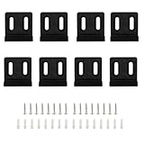 HASLED Spiegelhalterung Wand 8 Stück - 304 Edelstahl Spiegelklammern mit Schrauben & Expansionsrohr - Stabile Spiegelbefestigung für Badezimmer, Schlafzimmer (Schwarz)