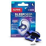 Alpine SleepDeep - Ohrstöpsel zum Schlafen und für Konzentration - 27dB - Neue 3D-Ovalform Ohrenstöpsel und weicher, geräuschdämpfender Kern für maximalen Komfort und Dämpfung - Größe S