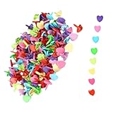 100 Stück Metall Brad Papierverschlüsse Mehrfarbige Splinte Runde Blumen Herz Brads Scrapbooking Brads Papier Bastel Spaltnadeln Kartenherstellungszubehör