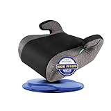 WALSER Kinder Sitzerhöhung Auto, bequemer Kindersitz Auto 125-150cm leicht waschbar, Kindersitzerhöhung Auto Raffi neueste Norm ECE R 129, Sitzerhöhung Auto Kinder, Sitzerhöhung Kinder schwarz/grau