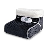 alpina Elektrischer Fußwärmer – Fußwärmer elektrisch mit 3 Heizstufen für Erwachsene – Heizschuhe, beheizbare Wärmeschuhe & Fussheizung – Waschbar, Dunkelgrau