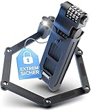 BÜCHEL Sekura Faltschloss Fahrrad | Sicherer Diebstahlschutz | Gehärteter Stahl | 85 cm Länge | Inkl. Halterung | Fahrradschloss für Bike, E-Bike & Motorrad (BASIC 85 cm Zahlencode)