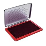 Imprint Handstempelkissen 9072M für den täglichen Bedarf zu Hause und im Büro – 1 Stempelkissen rot, robuster Metalldeckel, wasserbasierte Tinte, Größe 11 x 7 cm, optimal für Handstempel geeignet