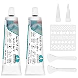 EIGTWEN Sock Stop, 100ml Sockenstopper Flüssig, 5pcs Stopper für Socken, klar, wasserfeste Stofffarbe für Sockenstopper, Kleiderbügel, Teppiche, Badezimmermatten, Sockstop ist Latexfrei und auf