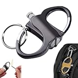 Keychain Lighter Match Strike, Ewiges Streichholz Feuerzeug mit Schlüsselanhänger, Tragbares Wiederverwendbares multifunktionsmatch, Outdoor Camping Match Feuerzeug, Butangasfrei (Schwarz)