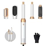 Hairstyler Set, 5 in 1 Air styler, Negativ Lonen Haarstyler mit Lockenstab automatisch, Air Styler Thermal Brush Haartrockner