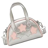 BUBEFSKD Damen Bowling Tasche PU Lederhandtaschen Fünfzüßige Star Schulter Mode Crossbody Kaufen Für Tägliche Mode Schulter Frauen Fünf Punkte Star Crossbody Pu Leder Handtasche