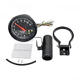 12,7 cm Auto-Tachometer mit LED-Anzeige und Kohlefaser-Gesicht, entworfen für 12-V-Systeme und Multi-Zylinder-Motorunterstützung