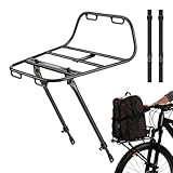 Fahrrad-Frontträger – 31 x 21 x 40 cm Aluminium-Fahrrad-Frontträger | Stabiler Gepäckträgerhalter | Leichte lasttragende Stützrahmen-Gepäckmontageplattform für Radfahren, Reisen, Pendeln, Straßenabent