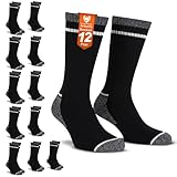 German Wear Arbeitssocken Weiche Komfortsocken Verstärkte Zehen & Fersen für Lange Stehzeiten, Weiß 12er Pack | 12 Paar - 39-42