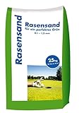 Hamann Rasensand 25 kg Verbessert die Bodenstruktur - vor allem bei schweren, lehmigen Böden, Rasenpflege, dichter Rasen, Nährstoffreich, gesunder Rasen,