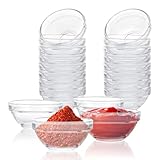 YAYODS 20 Stück Dipschalen Ø 7,5 cm - Glasschüssel Glasschälchen 75 ml - Kleine Schälchen für Spülmaschine und Mikrowelle, Kochzutaten, Marmelade, Dips, Tapas, Buffet