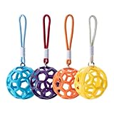 Graskrippe für Kleintiere – -Heu-Futterbälle | 4 Stück Heubälle für Kaninchen | Käfigzubehör, Kauspielzeug für Hamster, Rennmäuse, Chinchillas, Meerschweinchen