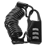 FELTECHELECTR Motorradhelmschloss mit Zahlencode Kompaktes Langlebiges Sicherheitsschloss aus Metall Flexibles Stahlkabel Universell für Rollerhelm und Motorradhelm