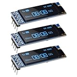 APKLVSR 3PCS 0.91' I2C Display Modul,IIC I2C Display OLED Anzeigemodul 128x32 3.3V/5V für Arduino und andere Mikrocontroller (Blau)