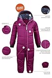 Killtec Skioverall Kinder Twinkly MNS ONPC B - Overall in Daunenoptik - Schneeanzug mit Kapuze - Winteranzug mit flauschigem Innenfutter, orchidee, 110/116