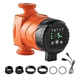 VEVOR LPS25-6BP/130 Zirkulationspumpe, Umwälzpumpe aus Gusseisen, 58 LPM, 6 m Max. Förderhöhe, Warmwasserzirkulation, Gewindeanschluss, Rückschlagventil, leiser Betrieb, für Heizungsanlagen zu Hause