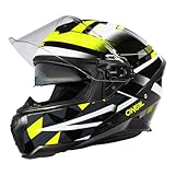 O'NEAL | Motorradhelm | Enduro Adventure Street | ABS-Schale, integrierte Sonnenblende | Challenger Helmet | Erwachsene | Schwarz Grau Neon Gelb | Größe M