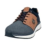 bugatti-Herren-Slipper-332-AOS61,Dark Blue/Cognac,45