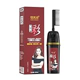 Farbenfrohe Pflanzenhaarfarbe mit innovativem Kammapplikator, Haushaltsfarbe mit Z8H7 Cremefarbe, leicht zu waschendes Waschset, Hair Hai