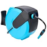 Brixy Schlauchbox – 25 Meter – Schlauchhalter – Gartenschlauch mit Aufroller – 180° drehbar – automatisch – Schlauchaufroller