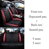 ONDIAN Autoschonbezug Für Für Kadjar Für Clio Für Grandtour Für Duster Für Grand Vollständige Abdeckung Autositzbezug Autozubehör Sitzbezüge (Farbe : Black red 5 seat)