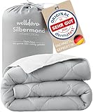 Welldora OPTICLIMA Allergiker Bettdecke 135x200 | Fachärztlich geprüft | Oeko-Tex Zertifiziert in der Schweiz | Ganzjahresdecke für Sommer & Winter | Wendedecke Silbergrau-Weiß | Premium Steppdecke