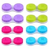 GEMMAHW 8 Stück Kontaktlinsenbehälter Set – Auslaufsichere Kontaktlinsenetuis – Praktisch für Reisen und Zuhause