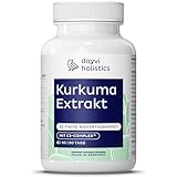 Dayvi Holistics® Kurkuma Extrakt Kapseln Hochdosiert [VEGAN] - Curcuma Kapseln Piperin - Pflanzliches Ergänzungsmittel Kurkuma Curcuma Kapseln - Curcumin Extrakt Turmeric Capsules (90 Kapseln)