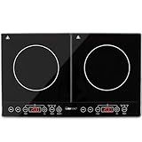 Clatronic® Induktions-Doppelkochplatte | Induktionskochplatte mit ECO-Save-Technologie | Doppelkochplatte mit automatischer Topferkennung | Kochplatte mit Sensor Touch-Bedienfeld | DKI 3609