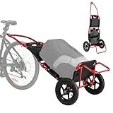 SEPNINE® Lastenanhänger Fahrrad, 2 in 1, Fahrradanhänger, Einkaufstrolley, Handwagen, Legierter Stahlrahmen, leicht faltbar mit 30 cm Luftreifen, 20 kg Ladegewicht