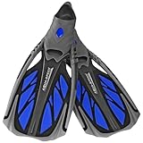 Aqua Speed INOX Unisex Flossen für bequemes Schnorcheln Tauchen Schwimmen | Taucherflossen | Schwimmflossen | Schnorchelflossen, grau/blau, 38/39