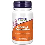 Now Foods, Lutein & Zeaxanthin, aus Tagetesblüten-Extrakt, 60 Weichkapseln, Laborgeprüft, Glutenfrei, Ohne Gentechnik